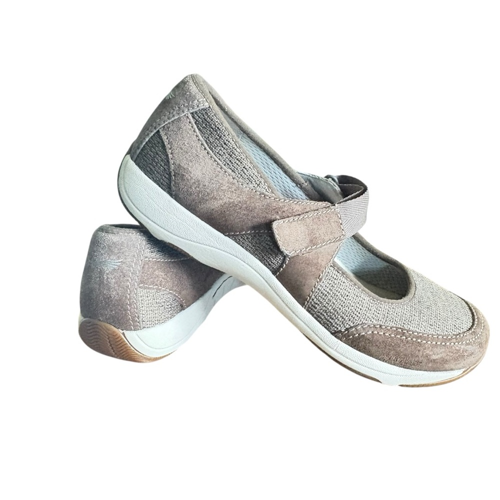 Dansko Hennie Mesh Mary Jane Brown Leather / Manmade Flat Mushroom Shoe 37 / 6.5 - Picture 2 of 14